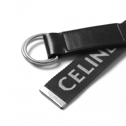 ◆당일◆25FW 로고 스트랩 링 미디움 벨트 블랙 45AVS2AEO 38SI