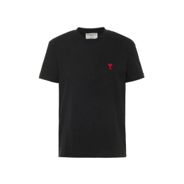 ◆당일◆26SS 하트 로고 자수 티셔츠 블랙 BFUTS035 724 001