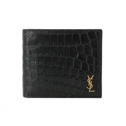 ◆당일◆26SS 모노그램 금장 크로커다일 반지갑 블랙 607727 DZEDW 1000