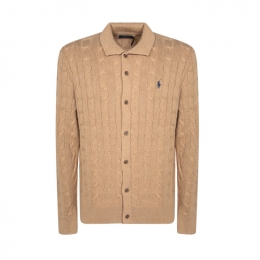 ◆당일◆25FW 포니 자수 클래식 카라 가디건 브라운 710979114 003