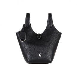 ◆당일◆26SS 포니 로고 플레이 레더 토트&크로스백 블랙 428944657 013