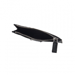 ◆당일◆25FW 사피아노 삼각로고 지퍼 카드지갑 블랙 2MC086 QHH F0002