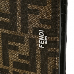 ◆당일◆26SS FF 자카드 반지갑 브라운 7M0169 ALWK F0L3T