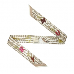 ◆당일◆24FW 체인 스키니 트윌리 스카프 에크루/메이플 VS4770 986 H702