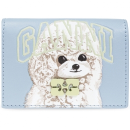 ◆당일◆25FW 푸들 프린트 플랩 카드지갑 소프트샴브레이 A6777 326