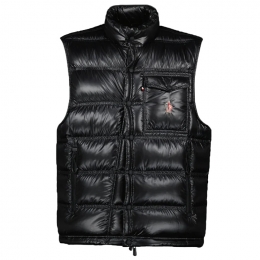 ◆당일◆25FW NANTU 자수 로고 패치 패딩조끼 블랙 1A000 21 597X6 999