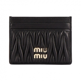 ◆당일◆26SS 마틀라세 금장 로고 카드지갑 블랙 5MC076 AFPP F0002