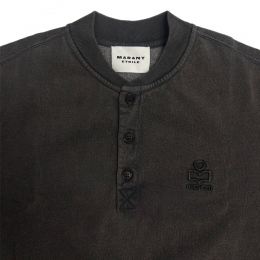 ◆당일◆26SS 시모니 SIMONY 헨리넥 맨투맨 페이드블랙 SW0185FA D1M06E 02FK