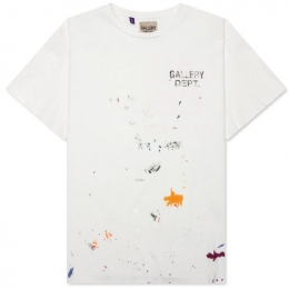 ◆당일◆24SS 페인팅 이펙트 로고 티셔츠 화이트 BWK-1030 WHTE