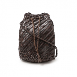 ◆당일◆25FW 폼폼 더블 점프 버킷백 다크브라운 8838 DK BROWN