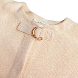 ◆키즈◆여성 니트 케이프 코트 스톤 베이지 C20667 257