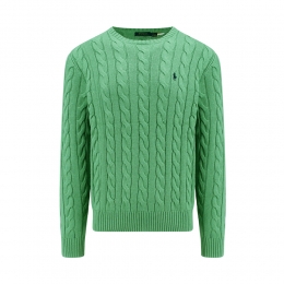 26SS 포니 자수 케이블 니트 그린 710775885 052