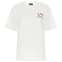 ◆당일◆24SS 아모 AMO 스몰 하트 로고 티셔츠 화이트 COEIO M26374 AAB