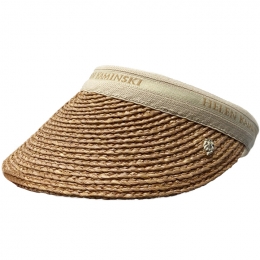 ◆당일◆23SS 마리나 라피아 바이저햇 누가/네추럴 HAT50318 MARINA NOUGAT NATURAL