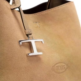 ◆당일◆25FW 타임리스 로고 스웨이드 마이크로 토트&숄더백 브라운 XBWAPAEL000 P3A 4L20