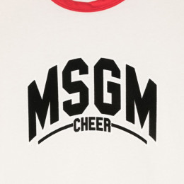 ◆키즈◆24FW 키즈 로고 티셔츠 크림/레드 F4MSJBTH224 013
