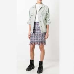 ◆11주년◆백로고 자수 오버핏 데님 자켓 연청 2241MDH03L 174290 81