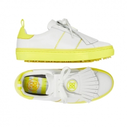 ◆당일◆25FW 여성 킬티 디스럽터 골프화 화이트/라이트옐로우 G4LS23EF50 SOLAR