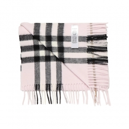 ◆당일◆25FW 자이언트 체크 캐시미어 머플러 페일캔디핑크 8077877