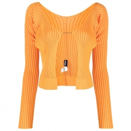 ◆당일◆24FW 라 마이유 프랄루 골드 로고 골지 가디건 라이트오렌지 223KN500 2190 710