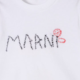 ◆키즈◆25SS 여성 플로럴 자수 로고 티셔츠 화이트 M01444 M00V4 0M100