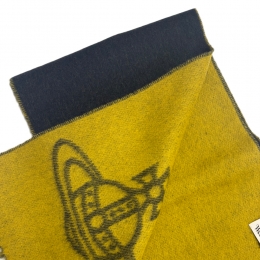 ◆당일◆25FW ORB 로고 싱글 투톤 머플러 네이비블루 81030006 W00ZH K409