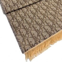 26SS 오블리크 자카드 패턴 프린지 스카프 베이지 68E0002A3013 187