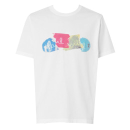 ◆당일◆24SS 브로큰 보드 프린팅 티셔츠 화이트 M2R 011R KP3822 01