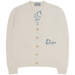 ◆당일◆25FW 로고 자수 힐튼 넬 가디건 블랑화이트 583M219A3003 085