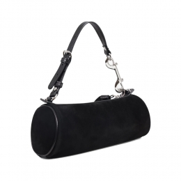 ◆당일◆26SS ORB 로고 신디 실린더 스웨이드 숄더백 블랙 4603000RW L007E N401