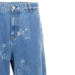◆당일◆24FW 로고 패치 스탬프 데님 팬츠 블루 I033745 2LN35