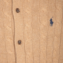 ◆당일◆25FW 포니 자수 클래식 카라 가디건 브라운 710979114 003