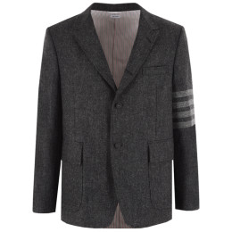 ◆당일◆23FW 사선 완장 싱글 브레스트 울 자켓 다크그레이 MJU560A 05385 025