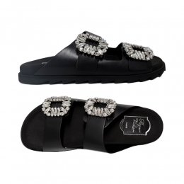 26SS 슬라이디 비브 스트라스 버클 뮬 블랙 RVW45818820 BSS B999