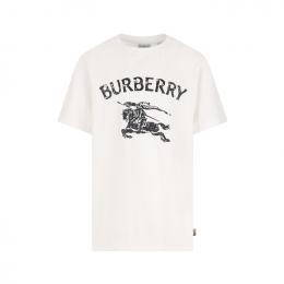 ◆키즈◆여성 EKD 로고 데미지 반팔 화이트 8117319