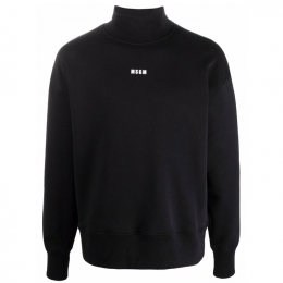 ◆12주년◆로고 프린트 모크 넥 맨투맨 블랙 2000MM508 200001 99