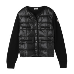◆당일◆25FW 로고 패치 니트 믹스 패딩자켓 블랙 K2 093 9B000 26 M1131 999