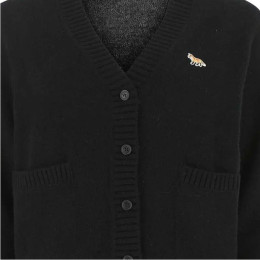 ◆당일◆23FW 폭스 패치 브이넥 가디건 블랙 HW00503KT1006 P199