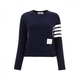 ◆당일◆26SS 여성 사선 완장 클래식 맨투맨 네이비 FJT002A 00535 415