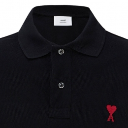 ◆당일◆26SS 하트 스몰 로고 카라 티셔츠 블랙 BFUPL001 760 001