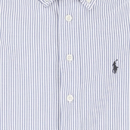 ◆키즈◆22SS 여성 포니 슬림핏 스트라이프 셔츠 블루 323 819240 001