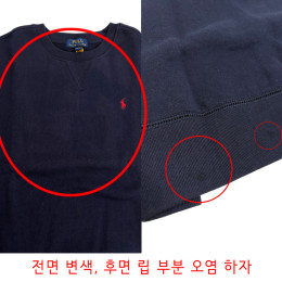◆스크래치◆여성 포니 로고 자수 기모 맨투맨 네이비 772102 002