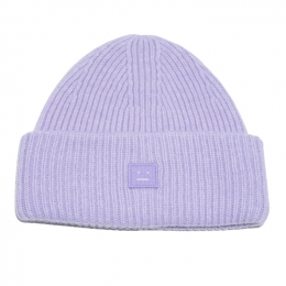 ◆당일◆25FW 스몰 페이스 패치 울 비니 퍼플멜란지 C40270 AZS