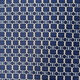 ◆당일◆26SS 간치니 로고 패턴 실크 넥타이 네이비 35-1260 0784261