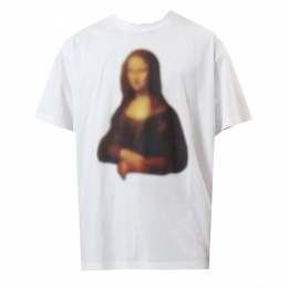 ◆12주년◆블러 모나리자 오버핏 티셔츠 화이트 OMAA038F20FAB014 0101