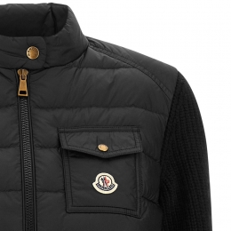 ◆당일◆25FW 로고 패치 니트 믹스 패딩자켓 블랙 9B000 28 M4281 999