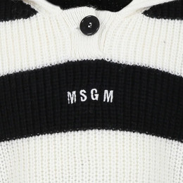 ◆키즈◆23FW 키즈 로고 자수 스프라이프 울 니트 아이보리/블랙 F3MSJGJP033 01305