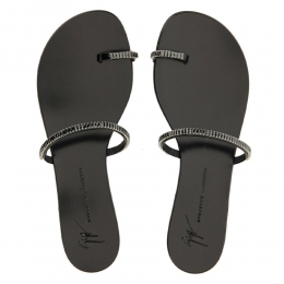 ◆당일◆24SS 컬러풀 스트랩 토링 플랫 샌들 블랙 E100038 013