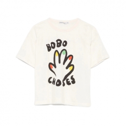 ◆키즈◆키즈 하이파이브 프린트 티셔츠 화이트 B225AC004 199