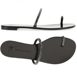 ◆당일◆24SS 컬러풀 스트랩 토링 플랫 샌들 블랙 E100038 013